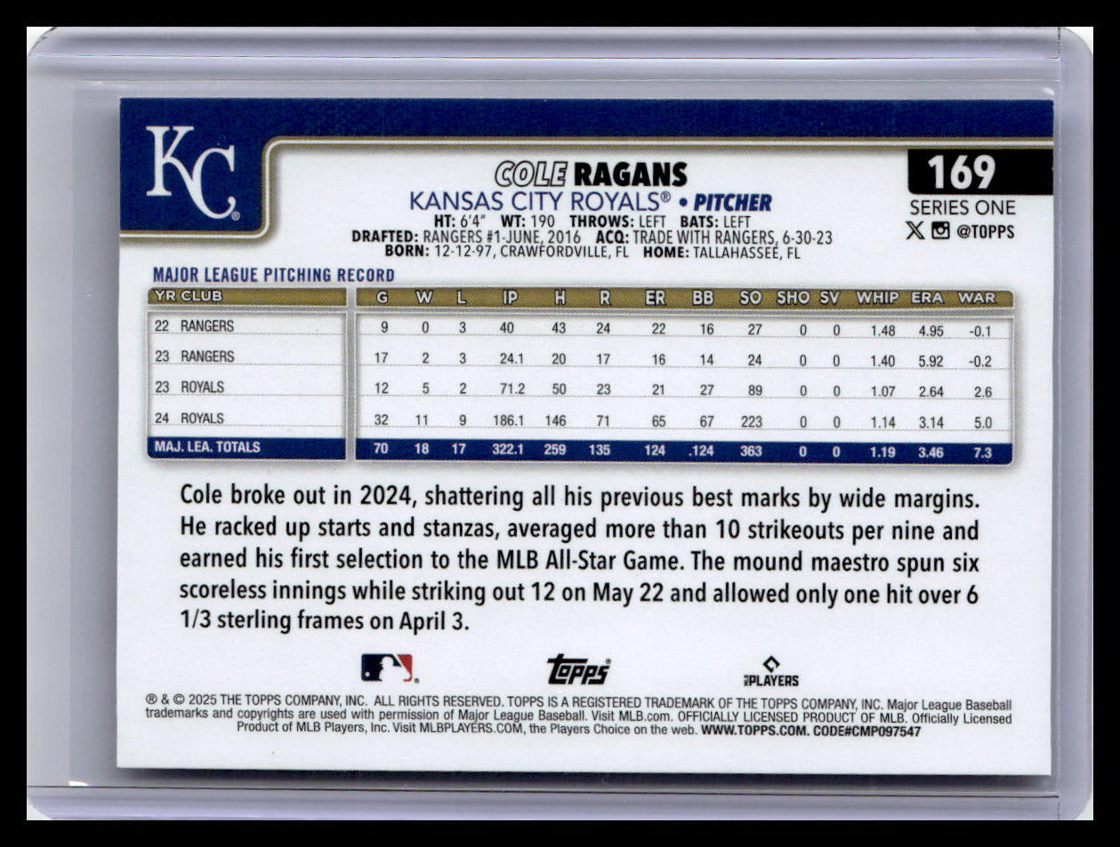 2025 Topps #169 Cole Ragans