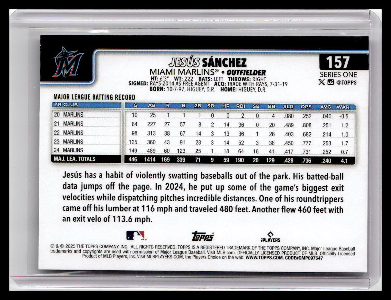 2025 Topps #157 Jesús Sánchez