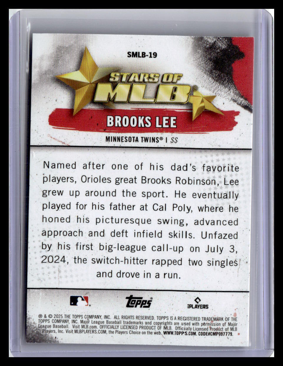 2025 Topps #SMLB-19 Brooks Lee Stars of MLB