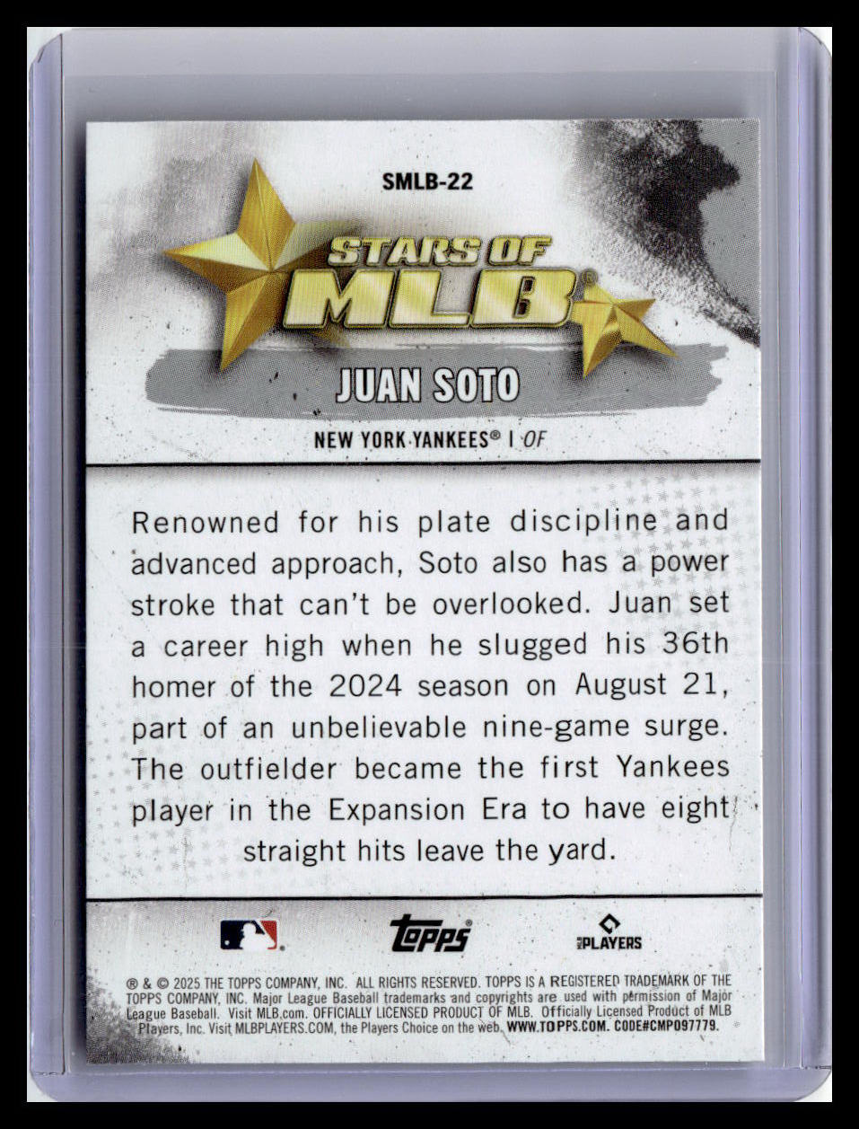 2025 Topps #SMLB-22 Juan Soto Stars of MLB