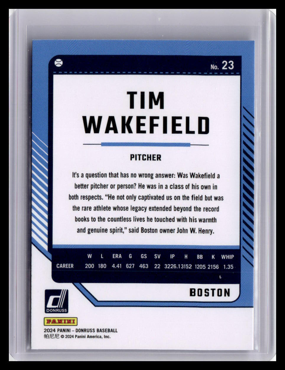 2024 Donruss #23 Tim Wakefield