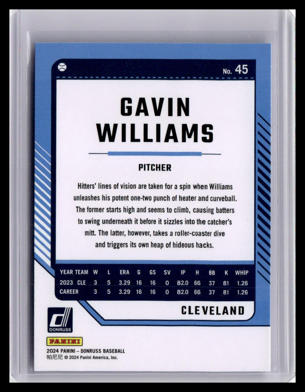 2024 Donruss #45 Gavin Williams