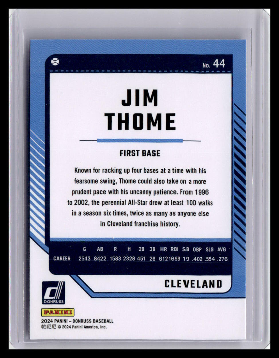 2024 Donruss #44 Jim Thome