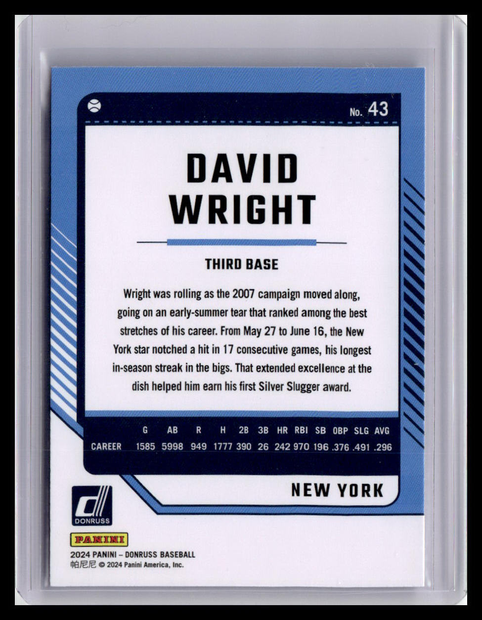 2024 Donruss #43 David Wright