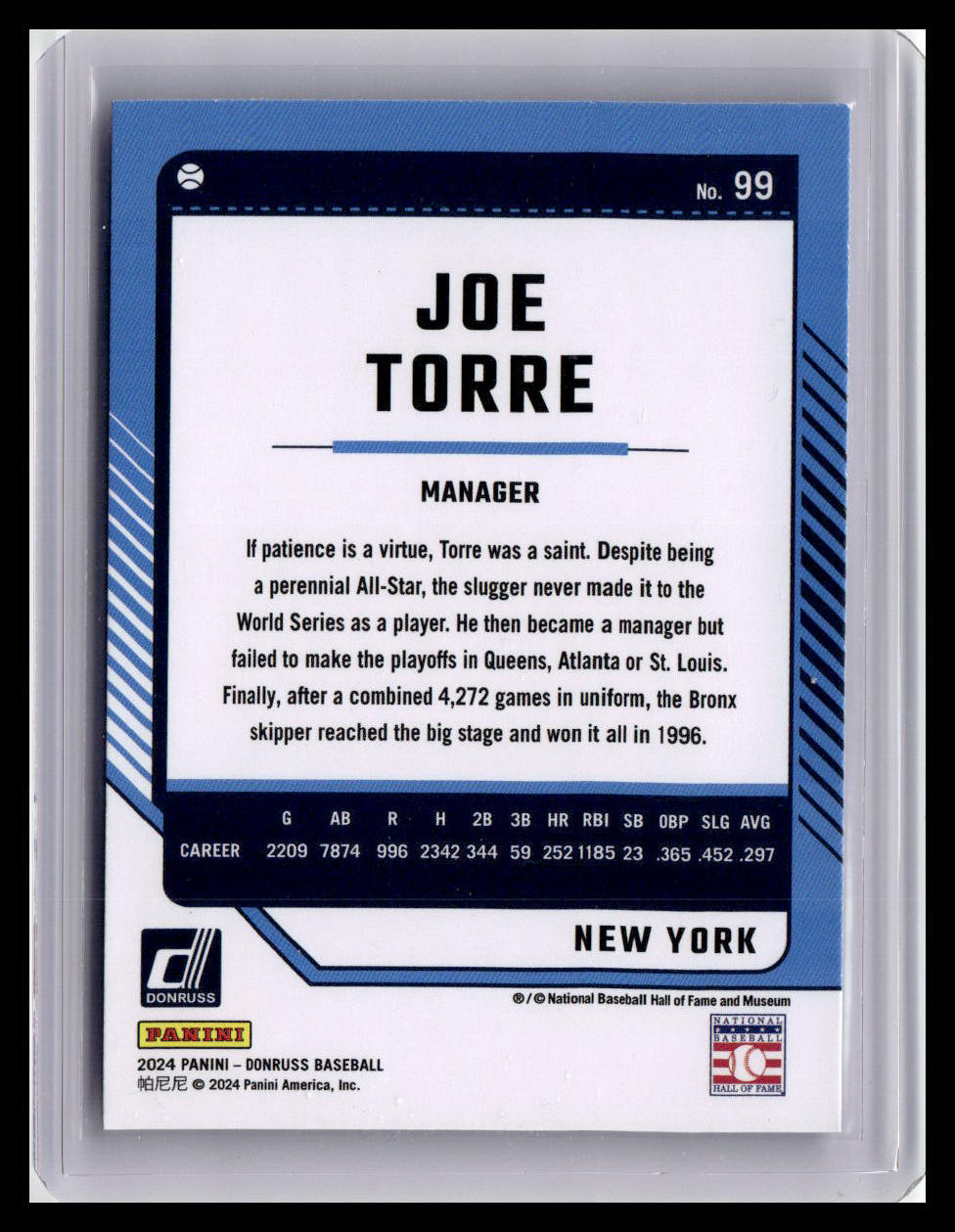 2024 Donruss #99 Joe Torre