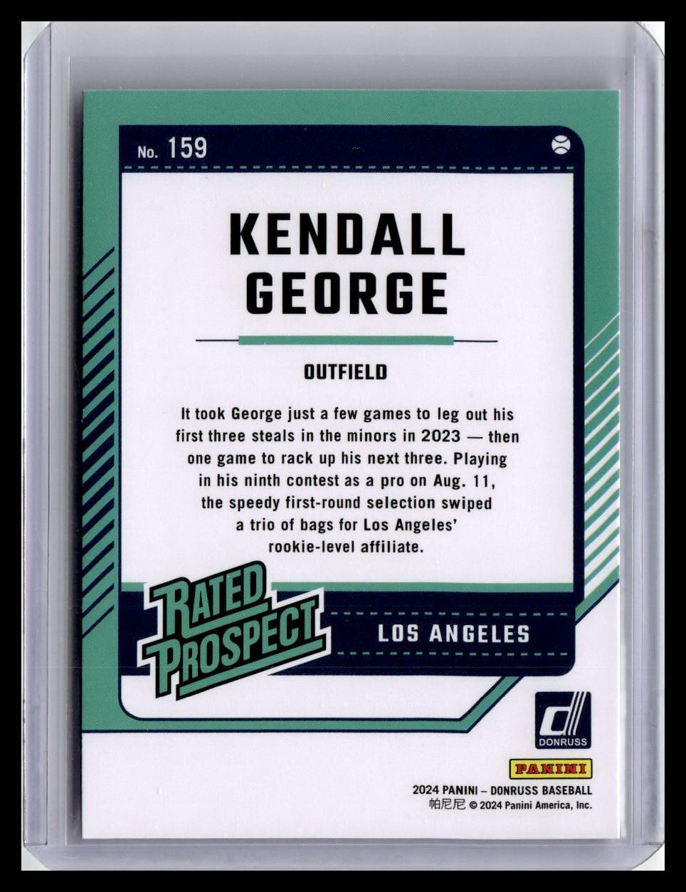 2024 Donruss #159 Kendall George