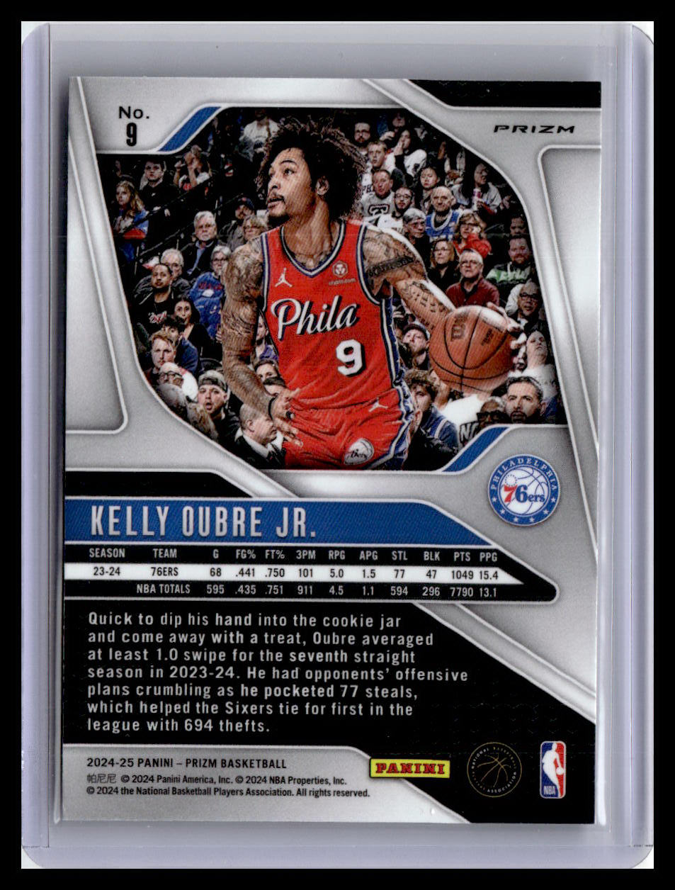 2024-25 Panini Prizm #9 Kelly Oubre Jr. Cracked Ice Prizm