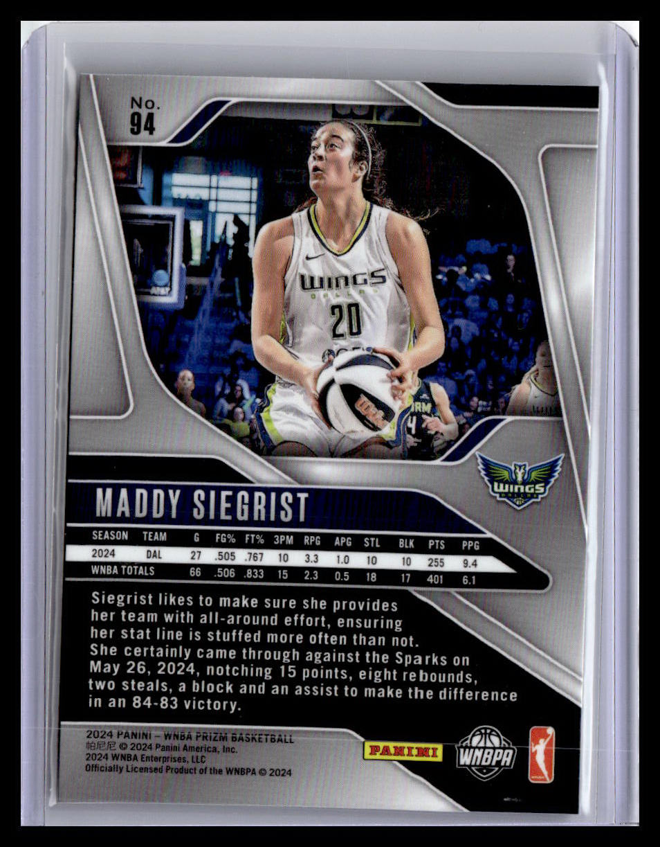 2024 Panini Prizm WNBA #94 Maddy Siegrist