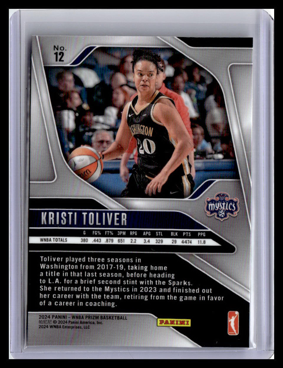 2024 Panini Prizm WNBA #12 Kristi Toliver