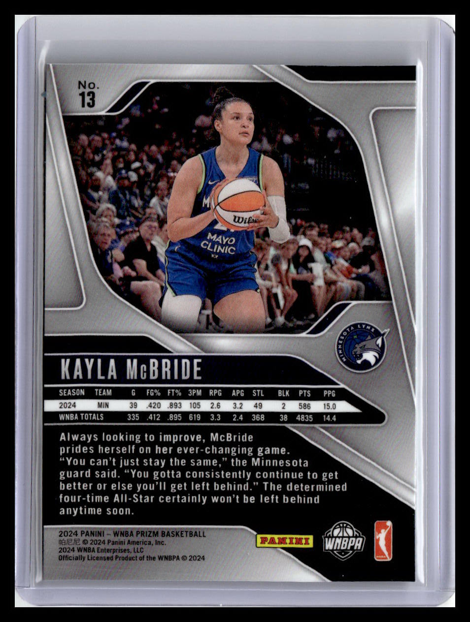 2024 Panini Prizm WNBA #13 Kayla McBride