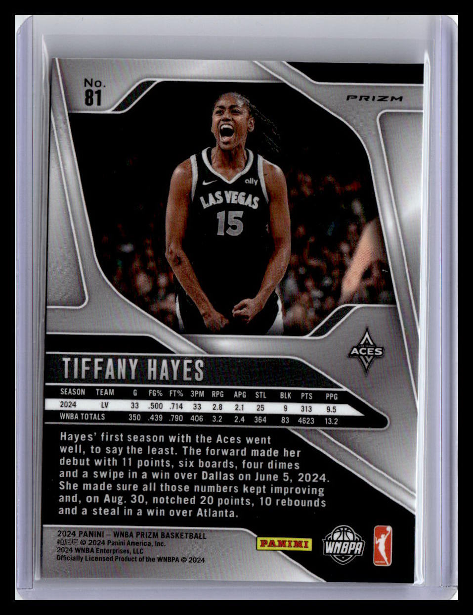 2024 Panini Prizm WNBA #81 Tiffany Hayes Silver Prizm