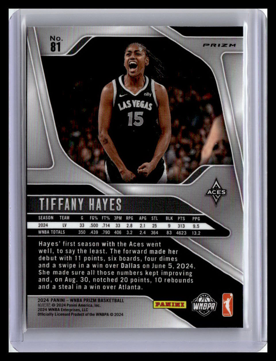 2024 Panini Prizm WNBA #81 Tiffany Hayes Ice Prizms