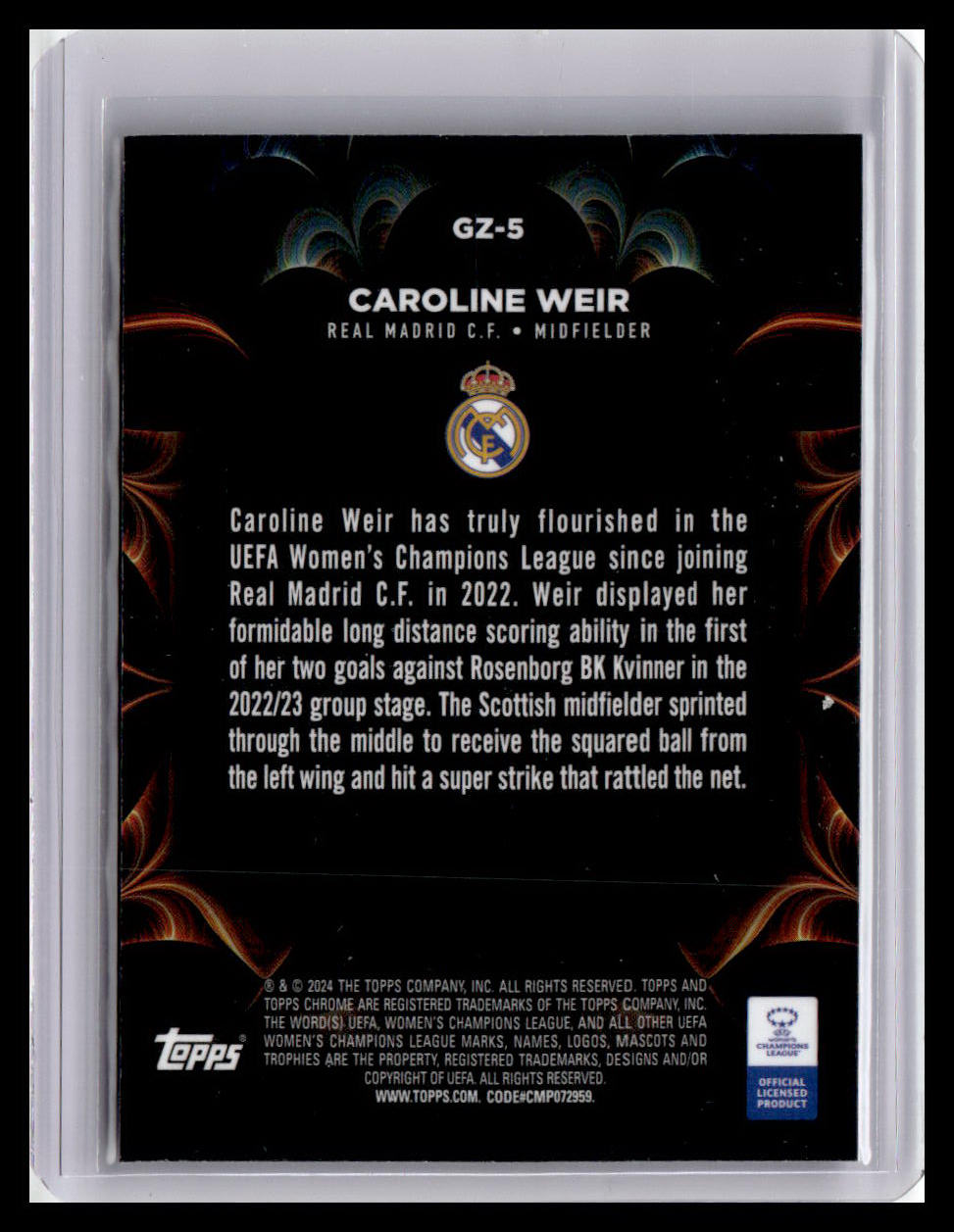 2023-24 Topps Chrome UEFA Women's Champions League #GZ-5 Caroline Weir Golazo