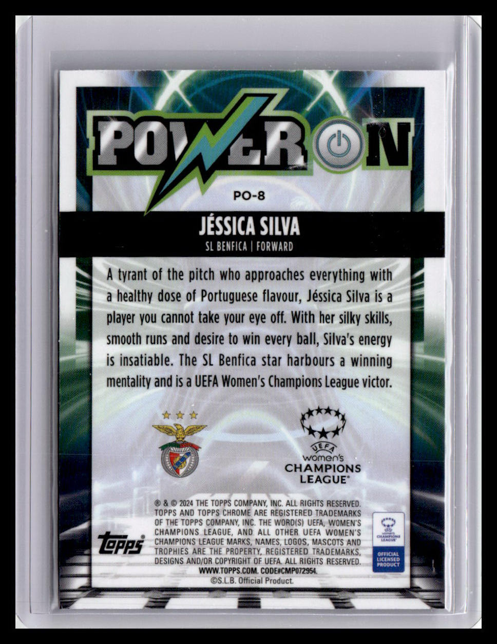 2023-24 Topps Chrome UEFA Women's Champions League #PO-8 Jéssica Silva Power On