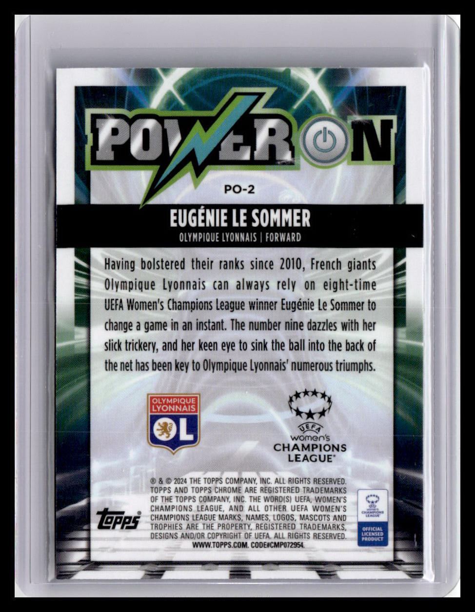 2023-24 Topps Chrome UEFA Women's Champ League #PO-2 Eugénie Le Sommer Power On