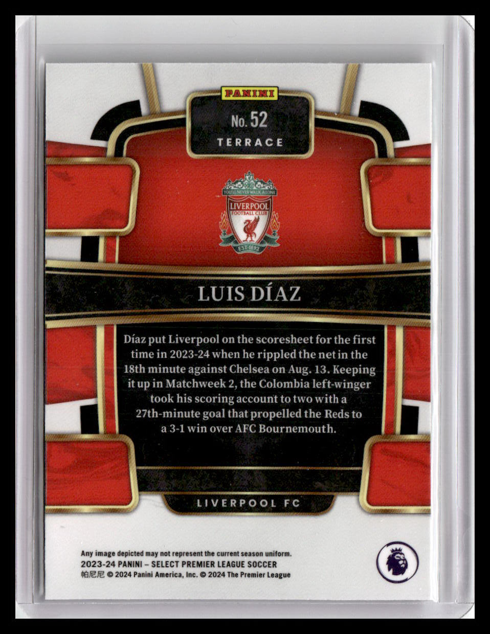 2023-24 Panini Select Premier League #52 Luis Diaz Blue