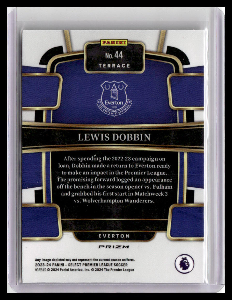 2023-24 Panini Select Premier League #44 Lewis Dobbin Purple Mojo