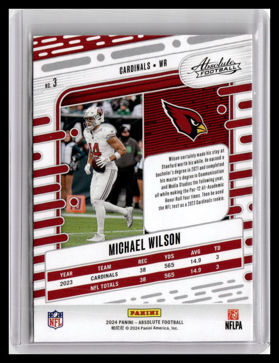 2024 Panini Absolute #3 Michael Wilson Retail