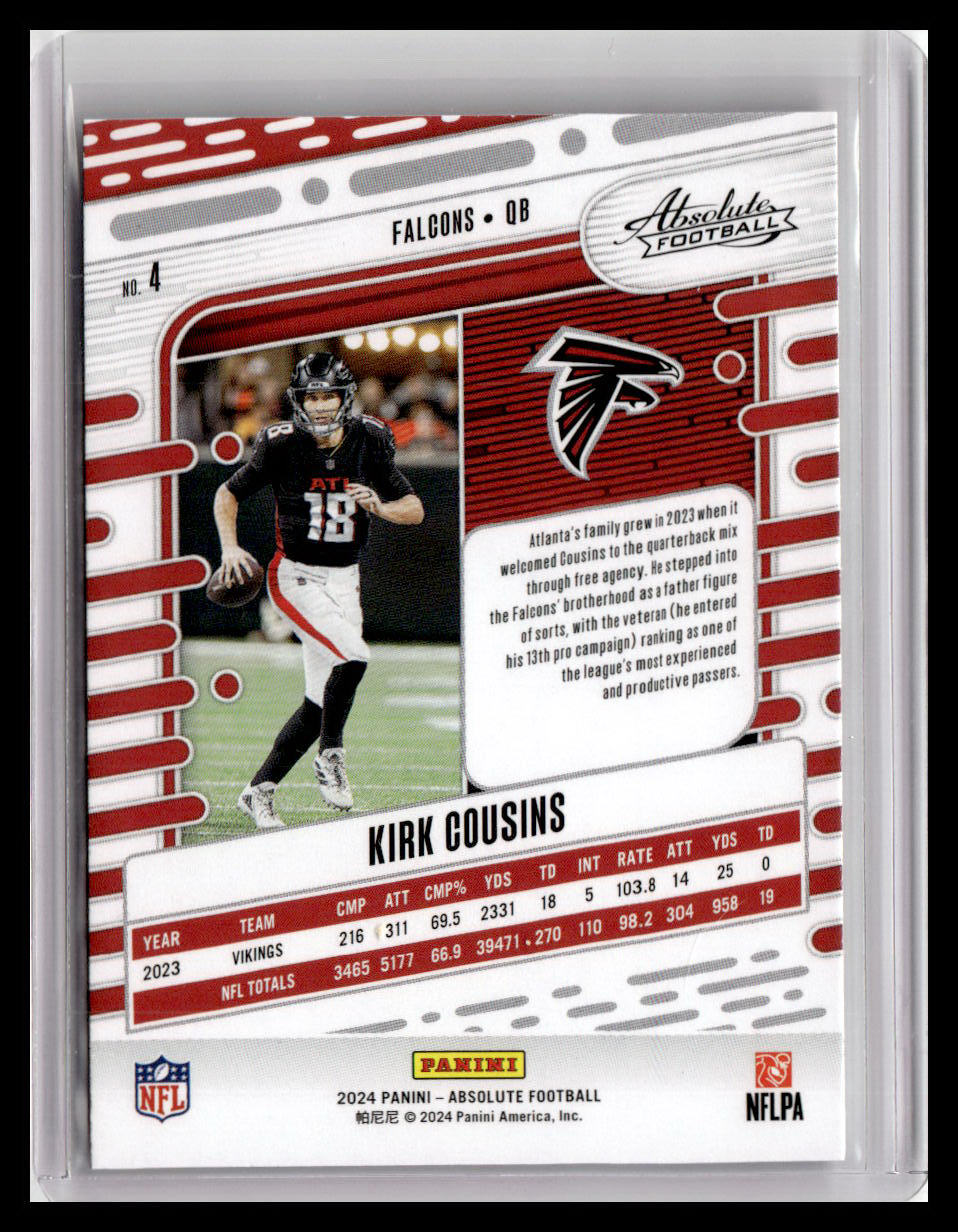 2024 Panini Absolute #4 Kirk Cousins