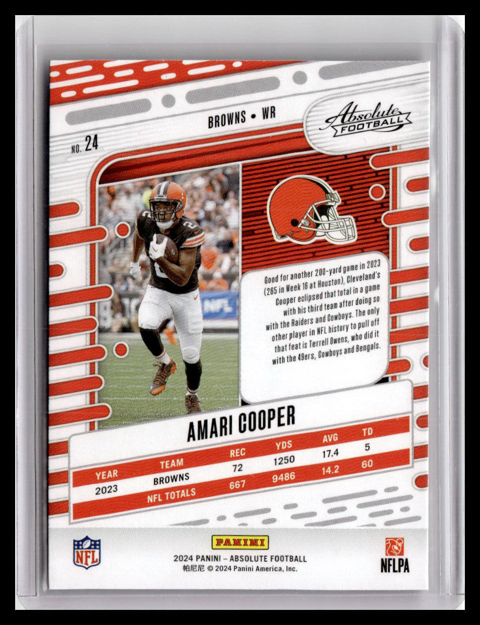 2024 Panini Absolute #24 Amari Cooper Red & Blue Foil