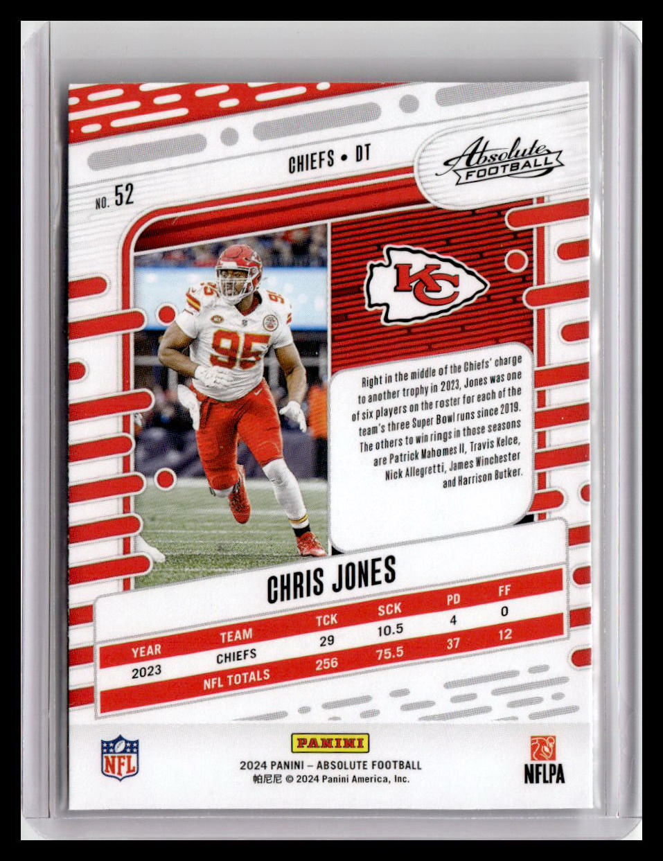 2024 Panini Absolute #52 Chris Jones