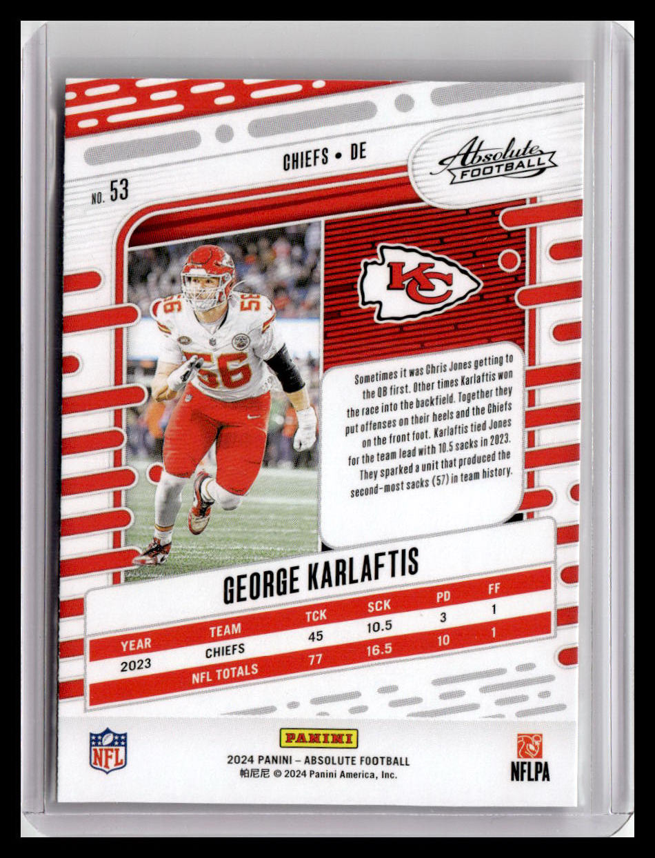 2024 Panini Absolute #53 George Karlaftis