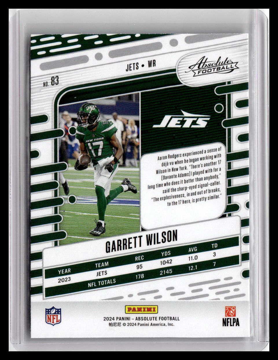 2024 Panini Absolute #83 Garrett Wilson