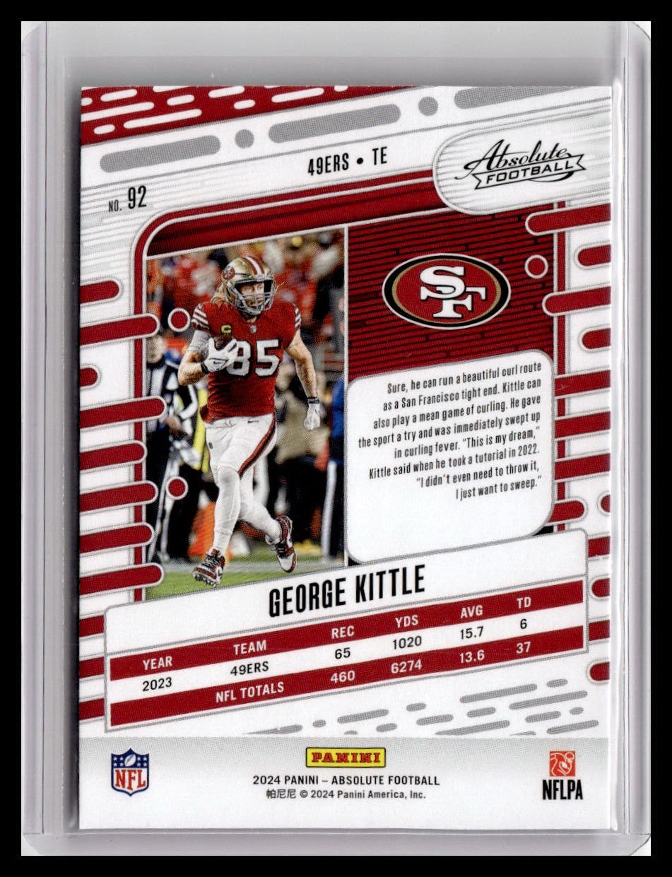 2024 Panini Absolute #92 George Kittle