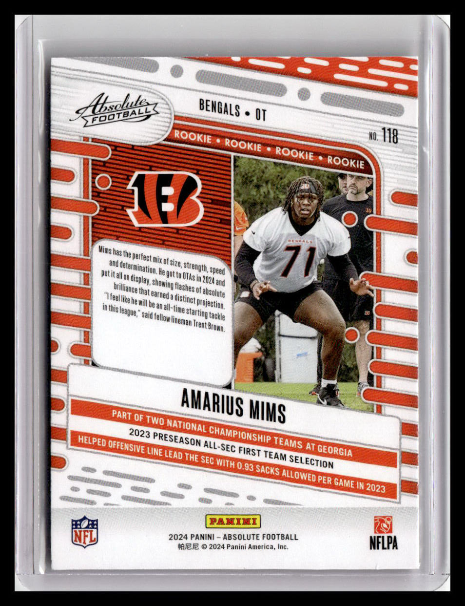 2024 Panini Absolute #118 Amarius Mims (RC)