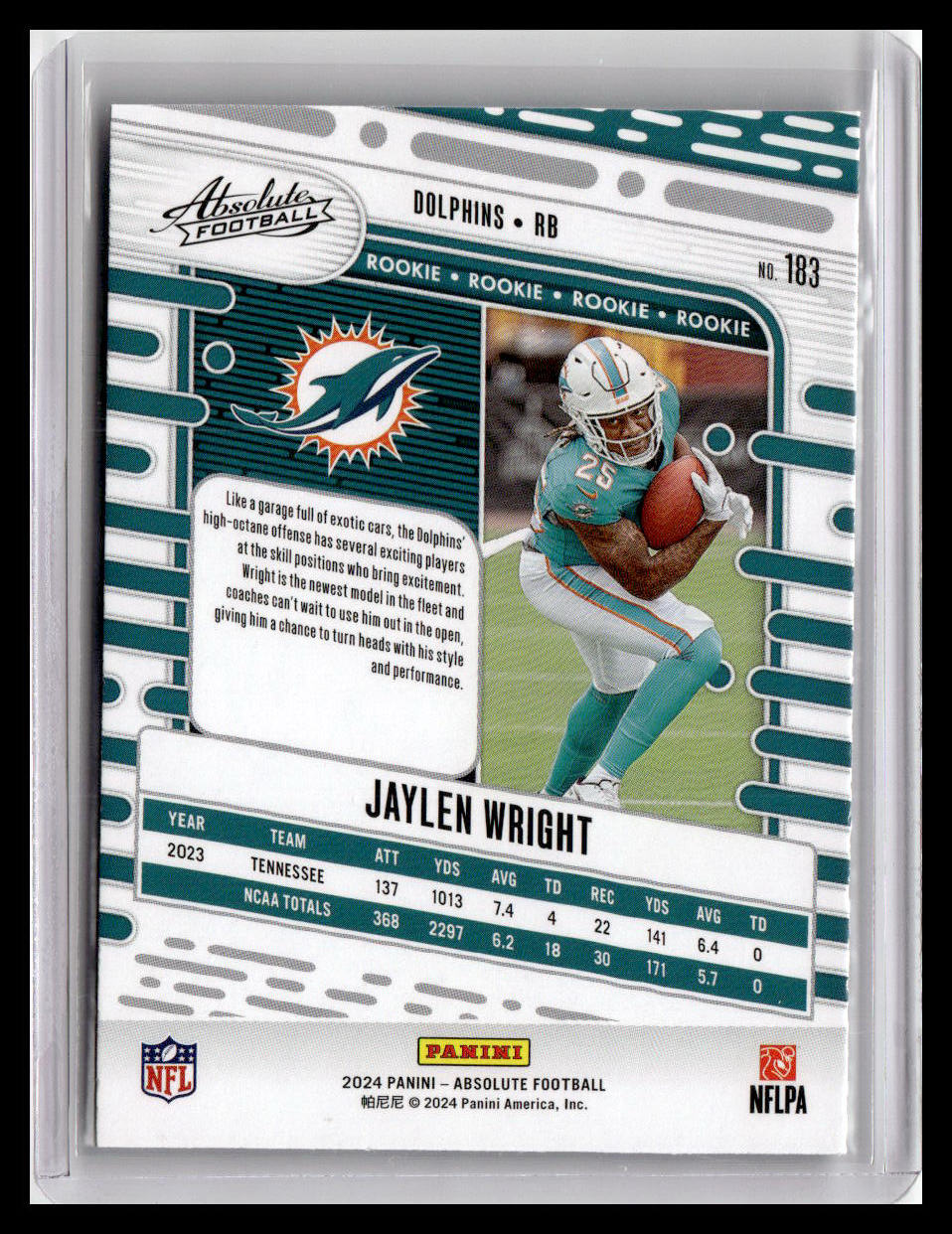 2024 Panini Absolute #183 Jaylen Wright (RC)