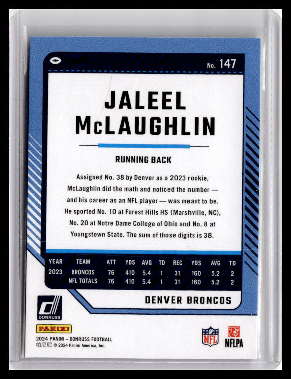 2024 Donruss #147 Jaleel McLaughlin