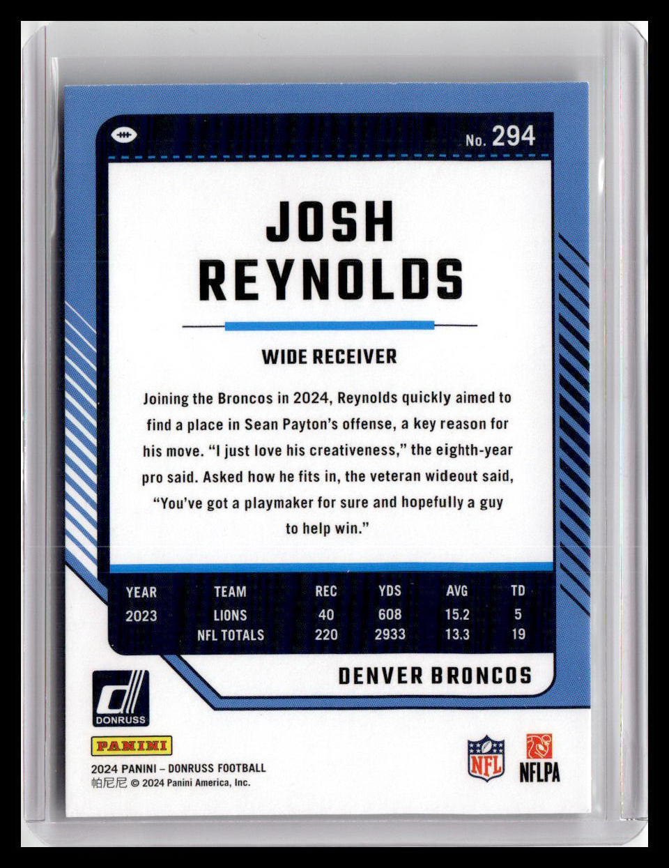 2024 Donruss #294 Josh Reynolds