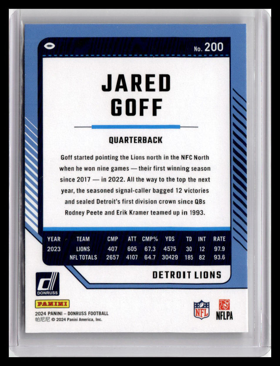 2024 Donruss #200 Jared Goff