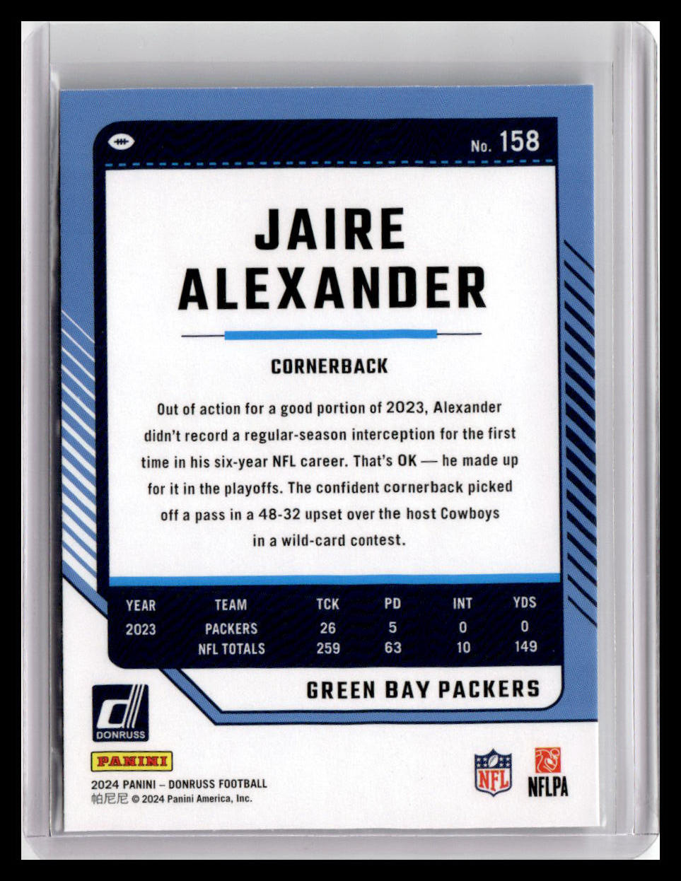 2024 Donruss #158 Jaire Alexander