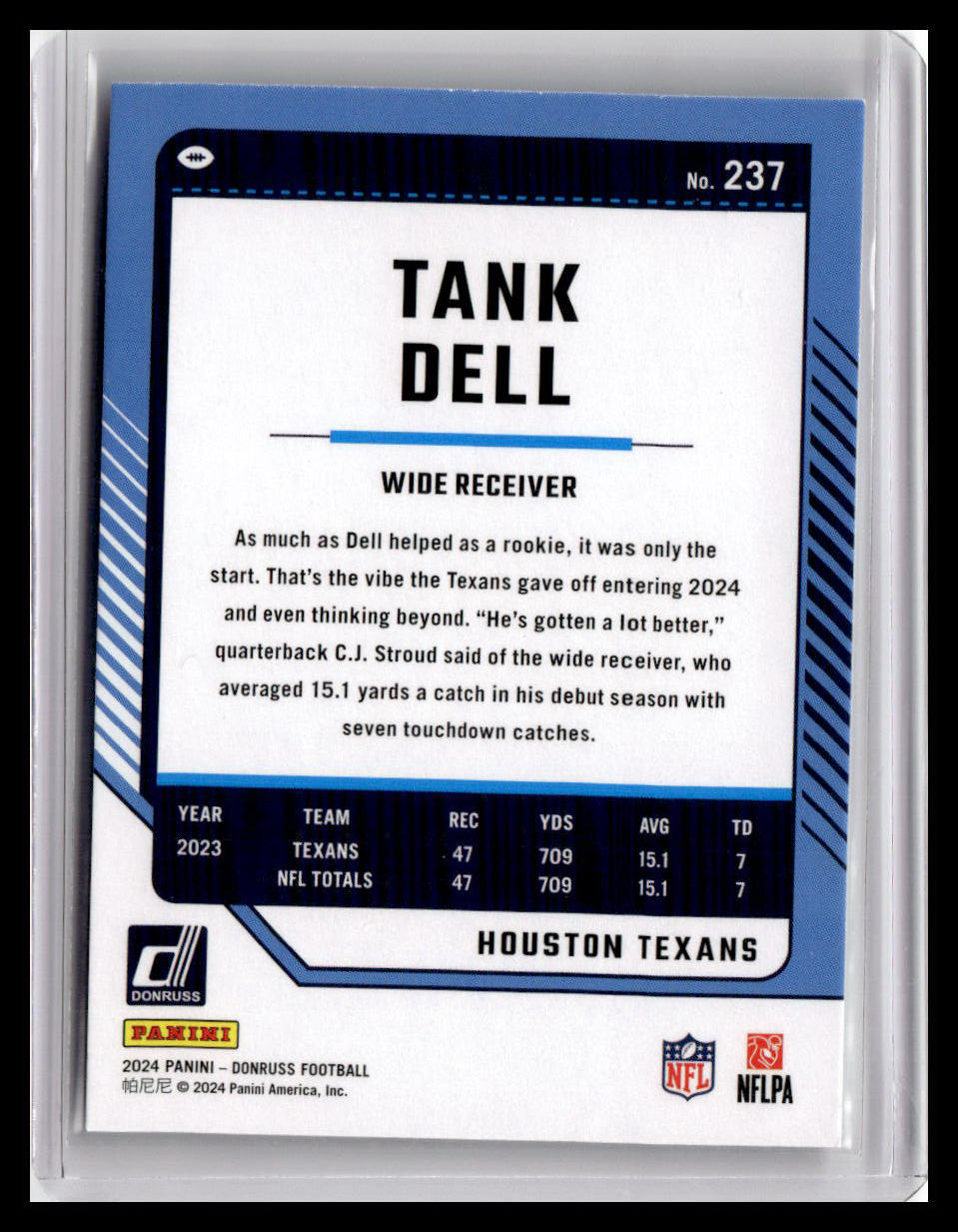 2024 Donruss #237 Tank Dell