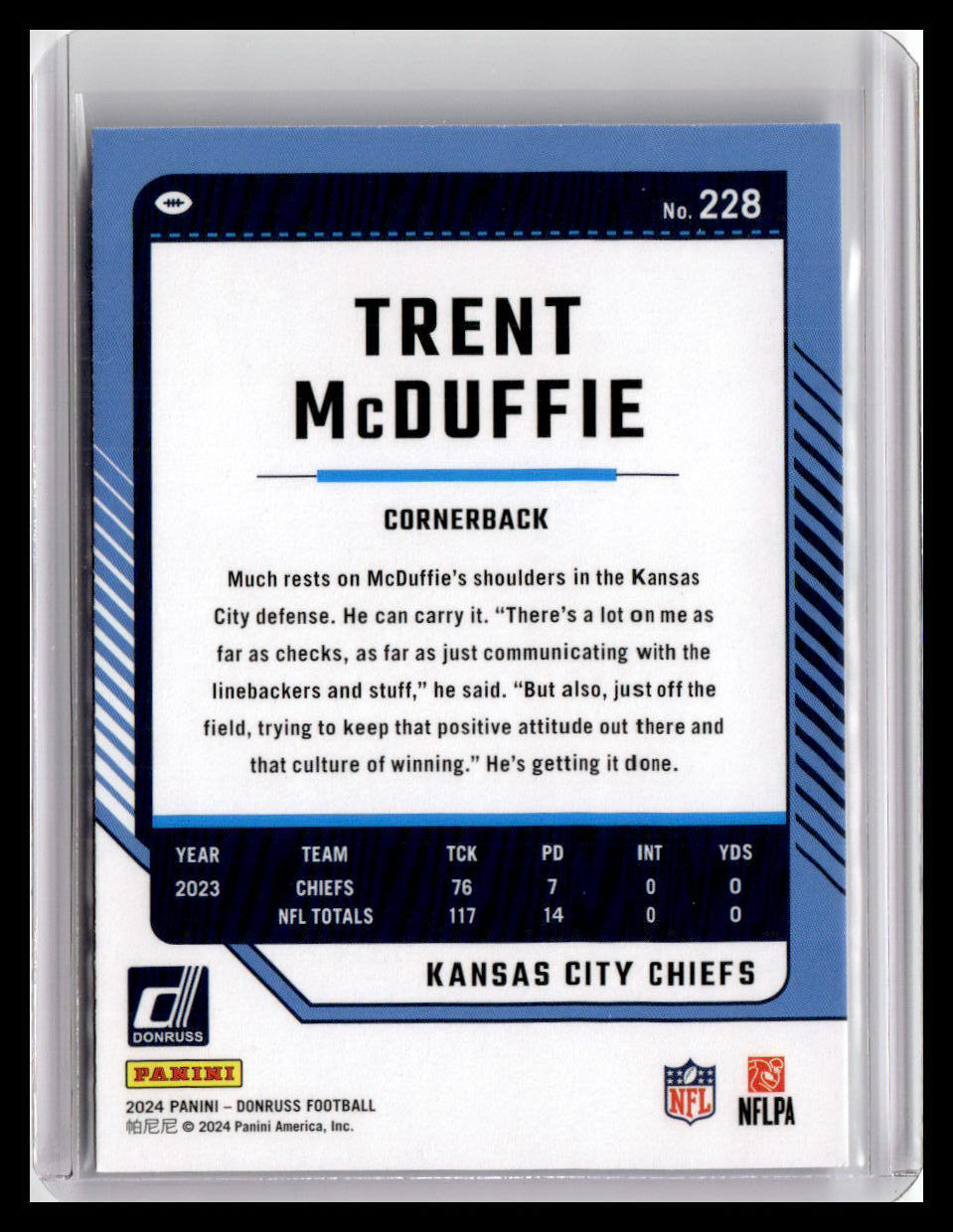 2024 Donruss #228 Trent McDuffie