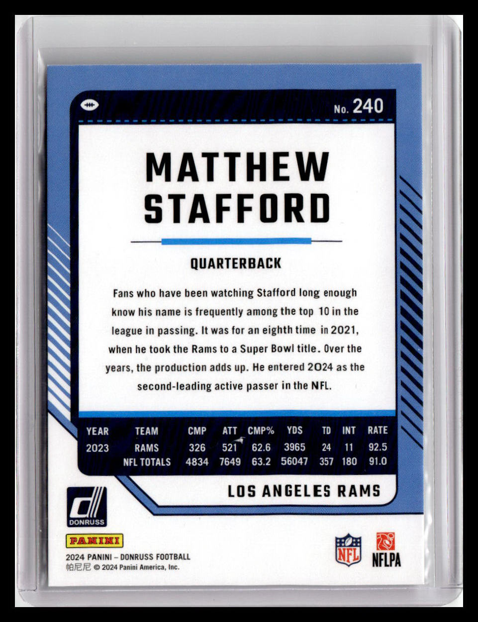 2024 Donruss #240 Matthew Stafford