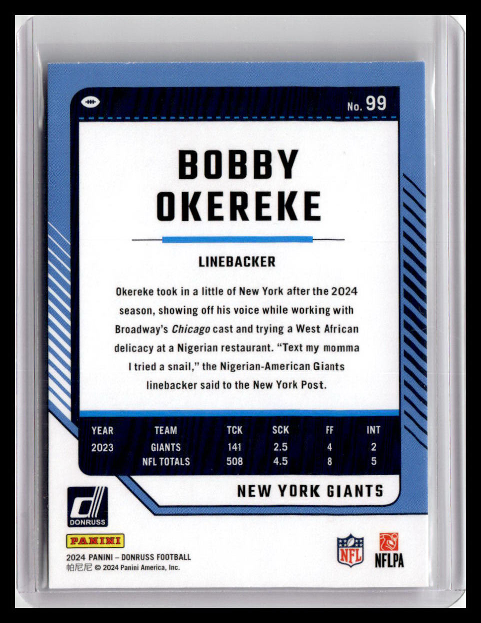 2024 Donruss #99 Bobby Okereke