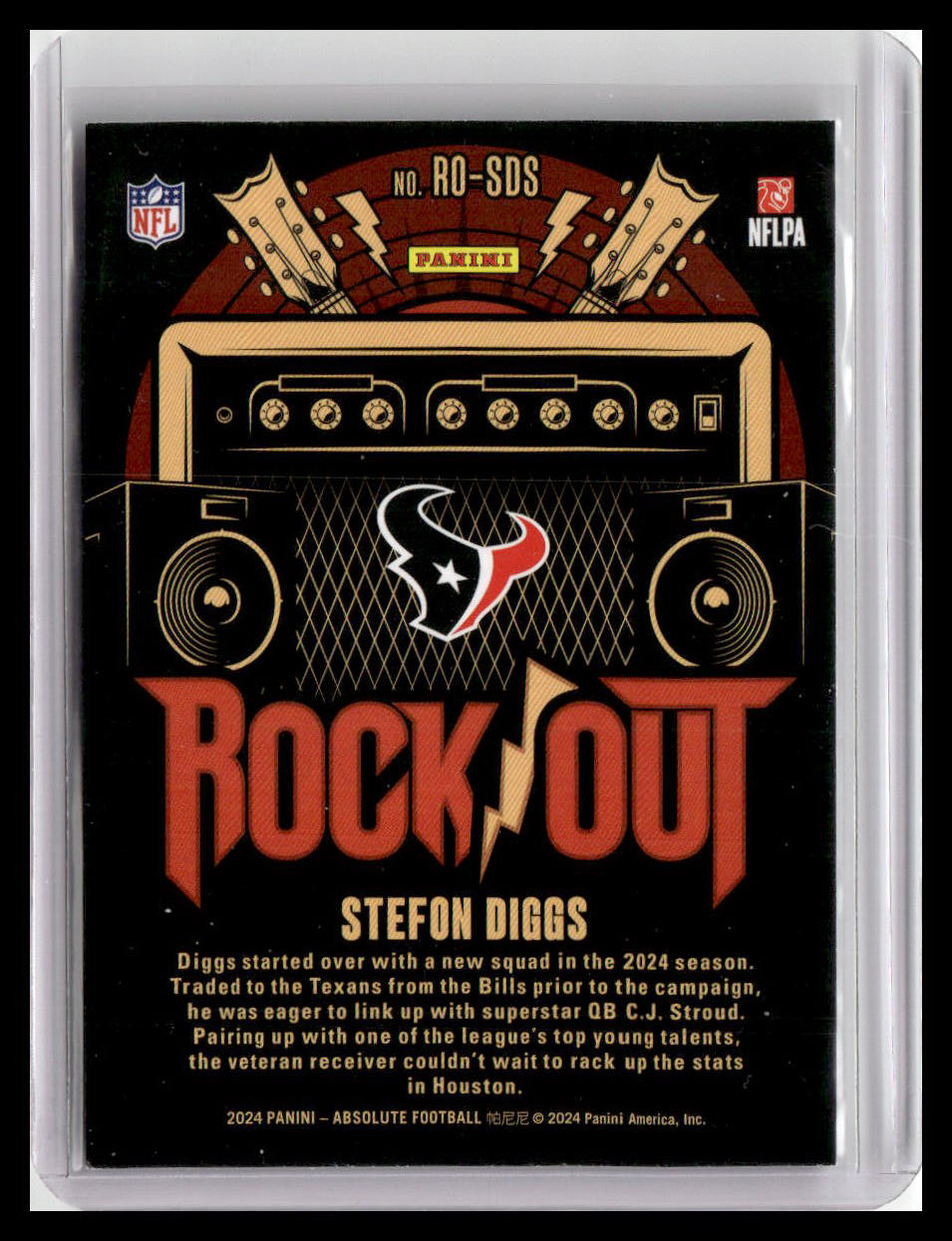 2024 Panini Absolute #RO-SDS Stefon Diggs Rock Out