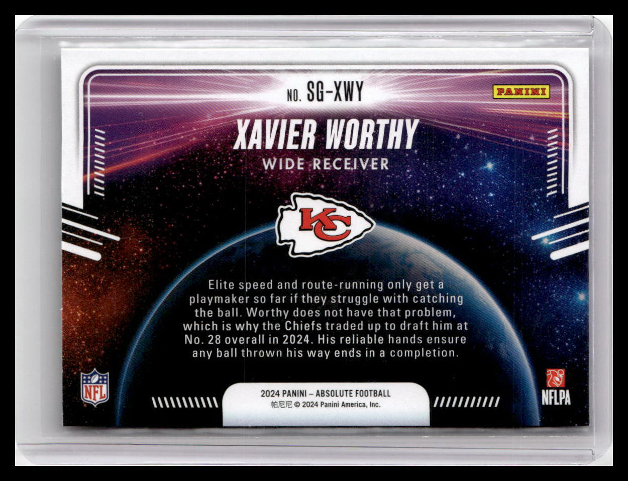 2024 Panini Absolute #SG-XWY Xavier Worthy Star Gazing