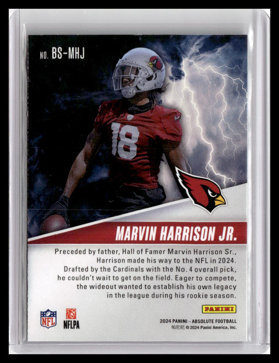 2024 Panini Absolute #BS-MHJ Marvin Harrison Jr. By Storm