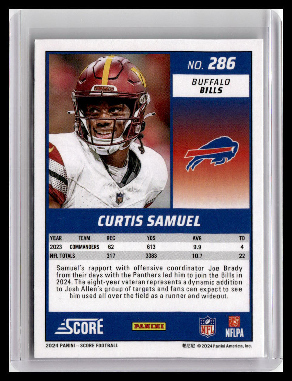 2024 Score #286 Curtis Samuel