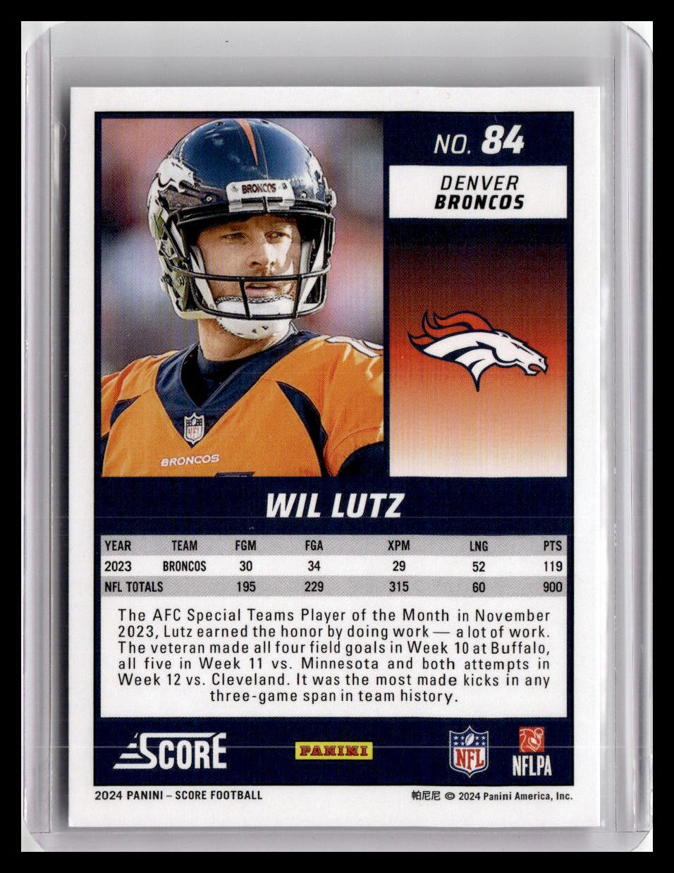 2024 Score #84 Wil Lutz