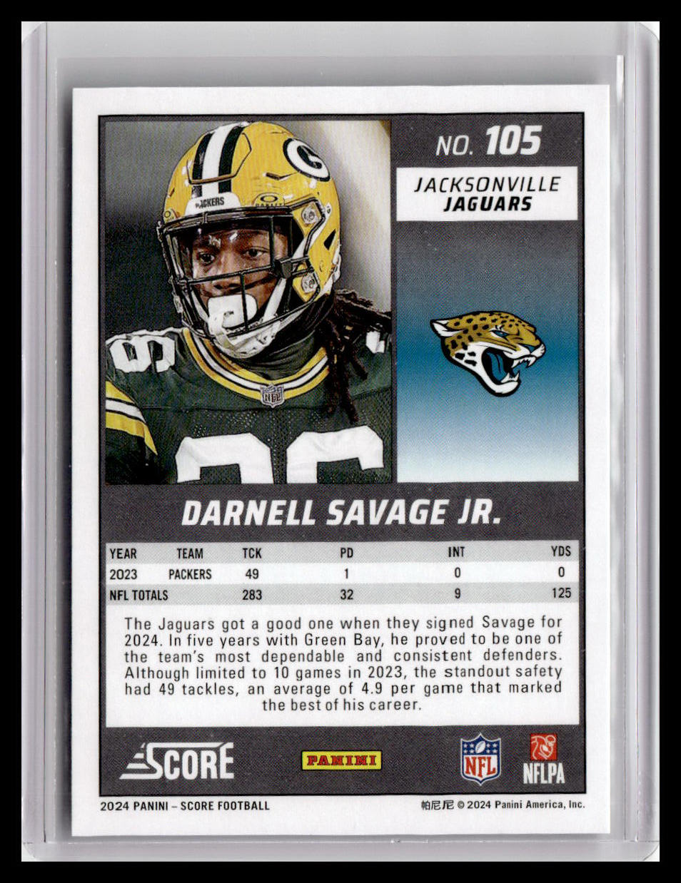 2024 Score #105 Darnell Savage Jr.