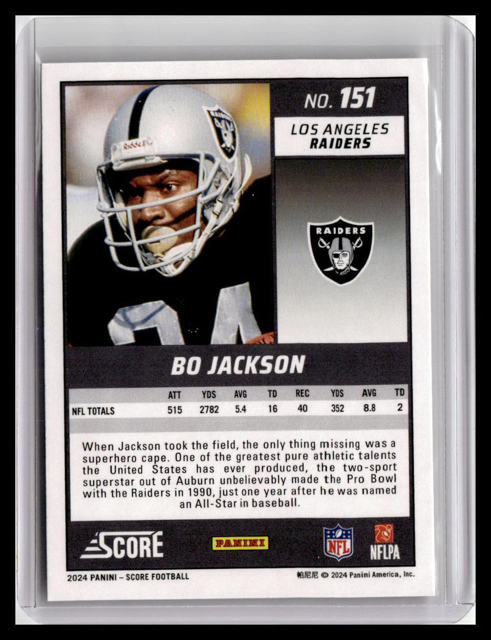 2024 Score #151 Bo Jackson