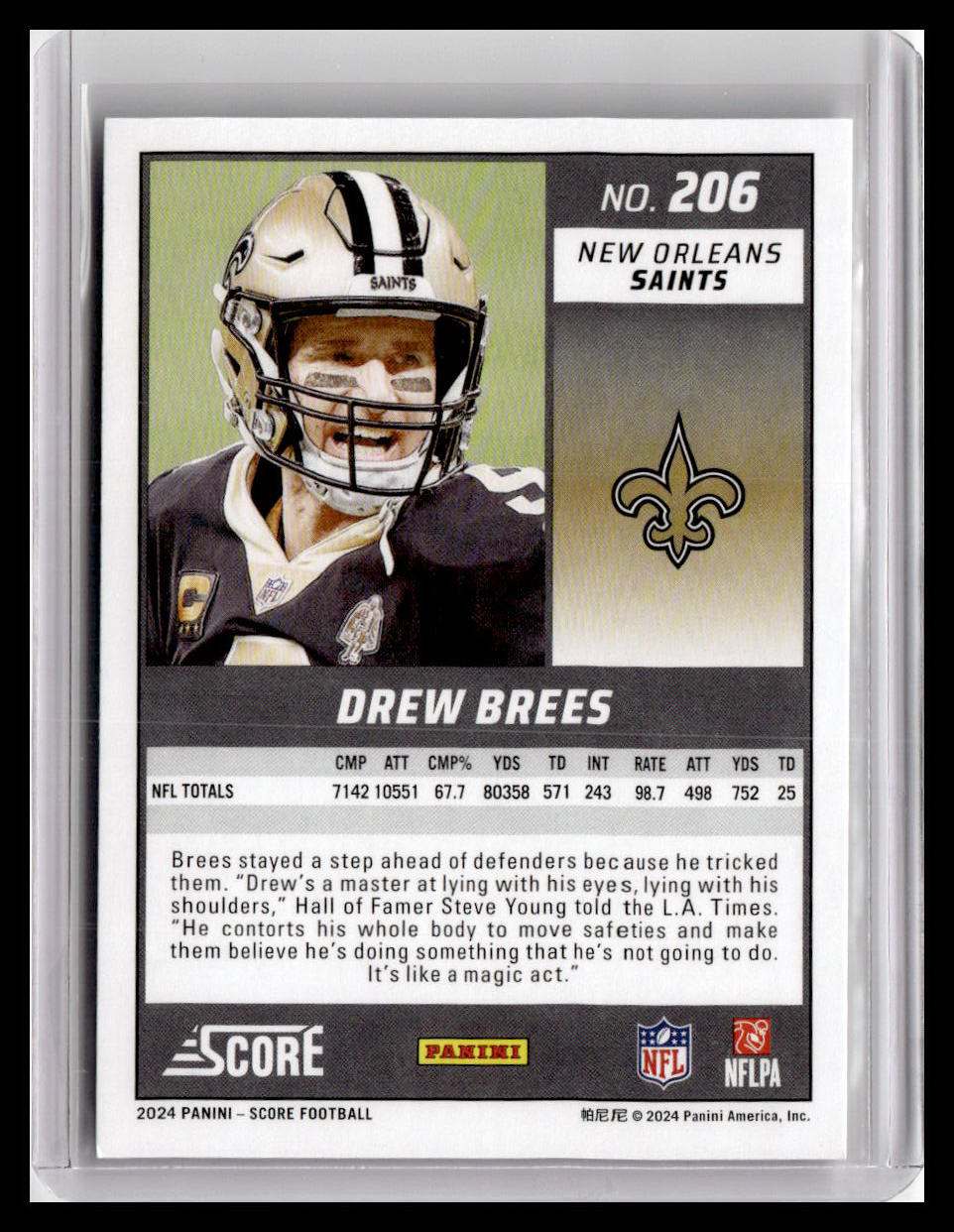 2024 Score #206 Drew Brees