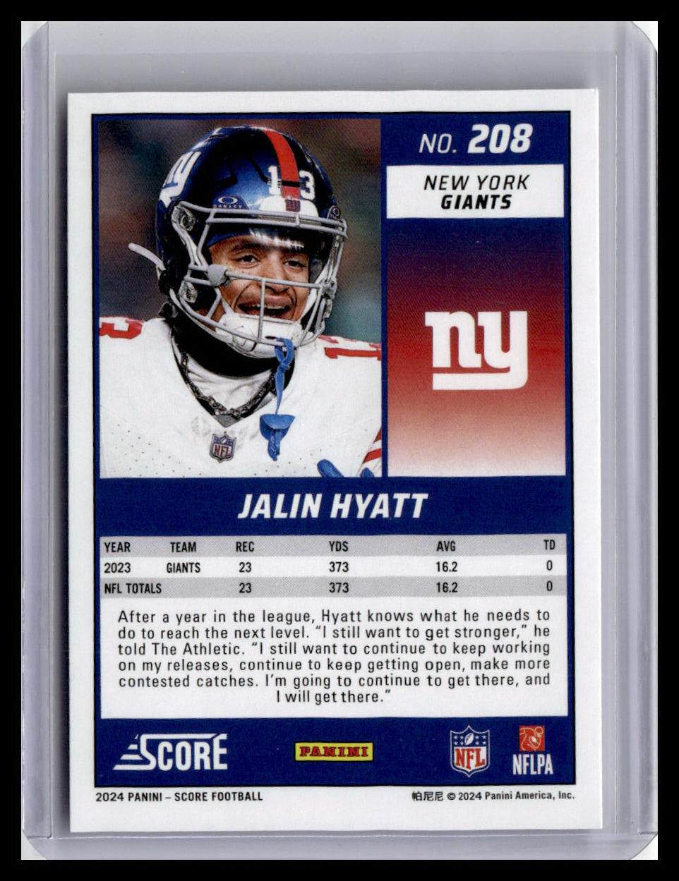 2024 Score #208 Jalin Hyatt