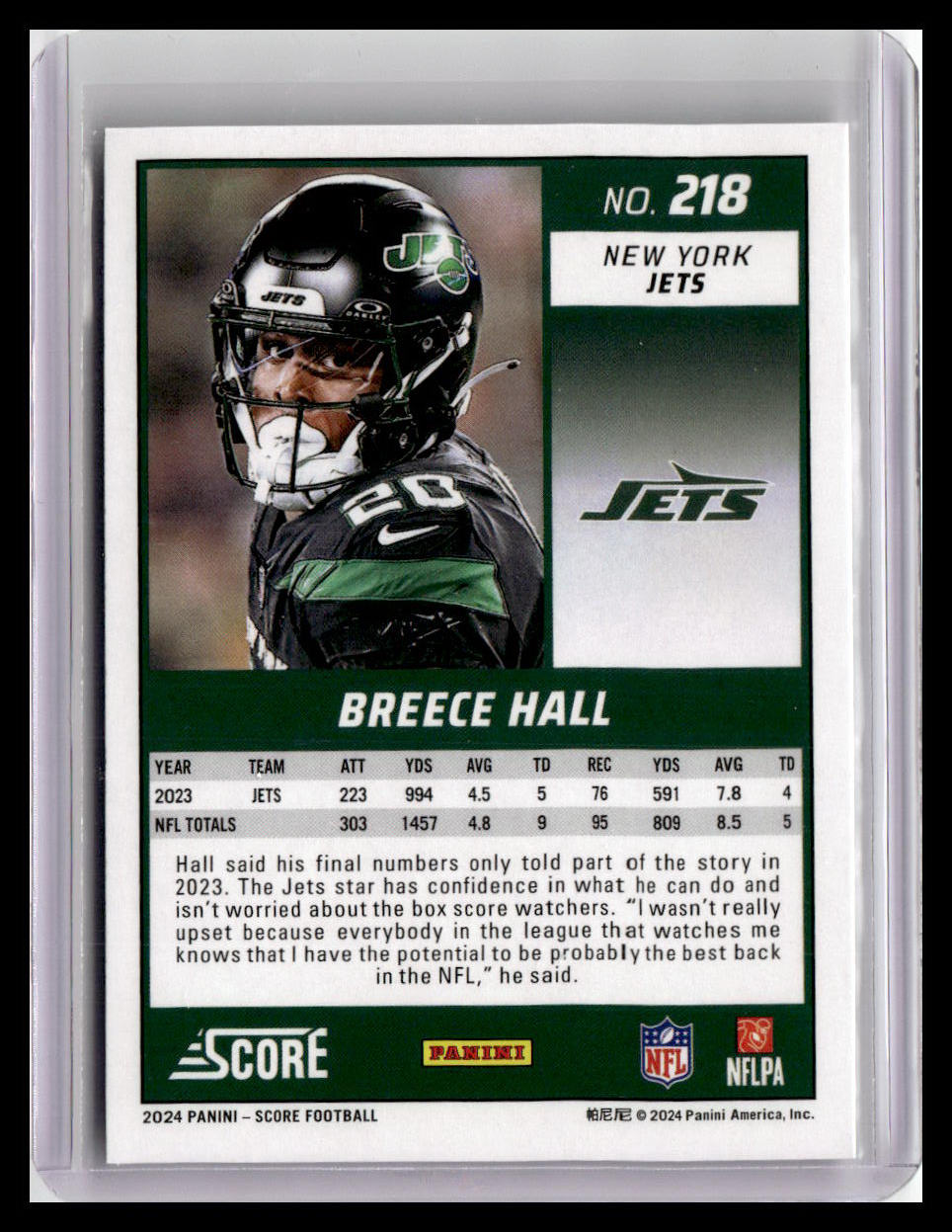 2024 Score #218 Breece Hall