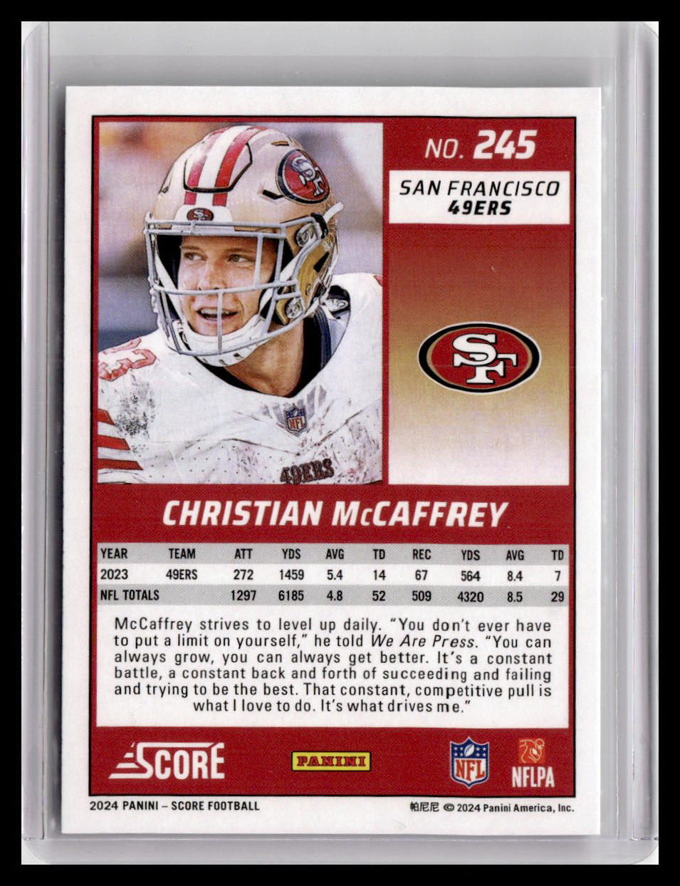 2024 Score #245 Christian McCaffrey