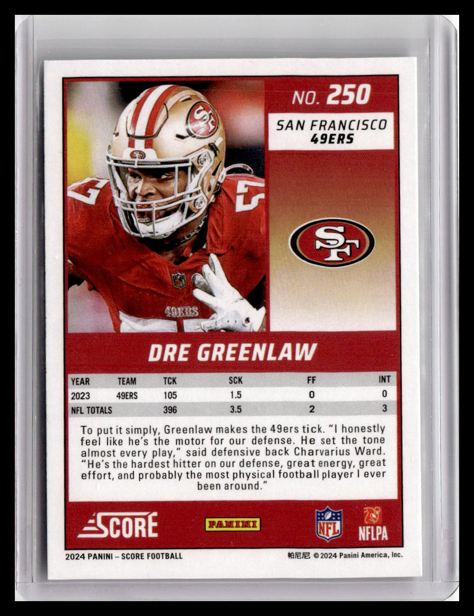 2024 Score #250 Dre Greenlaw